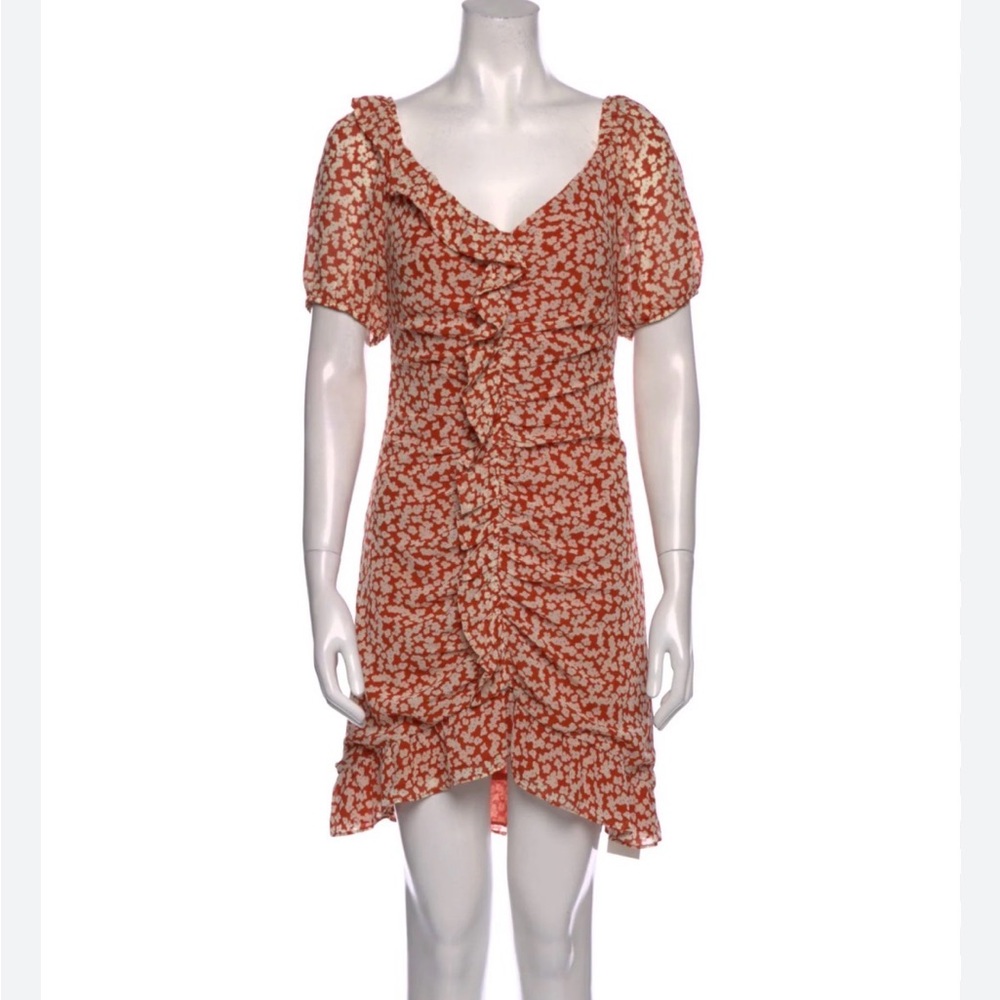 ASTR Vibrant Orange Floral Dress